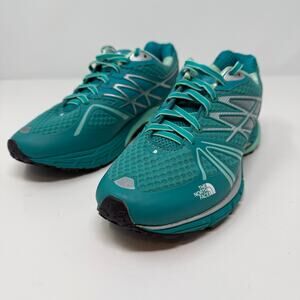 The North Face Ultra Kilowatt Trail Running Flash Dry Shoe Women's 7.5 Teal EUC